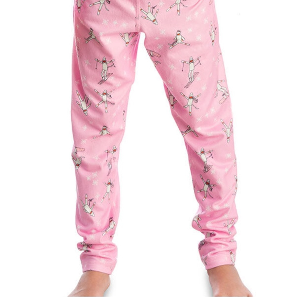 Hot Chillys Toddler Monkey Print Velvet Pant, Size XS